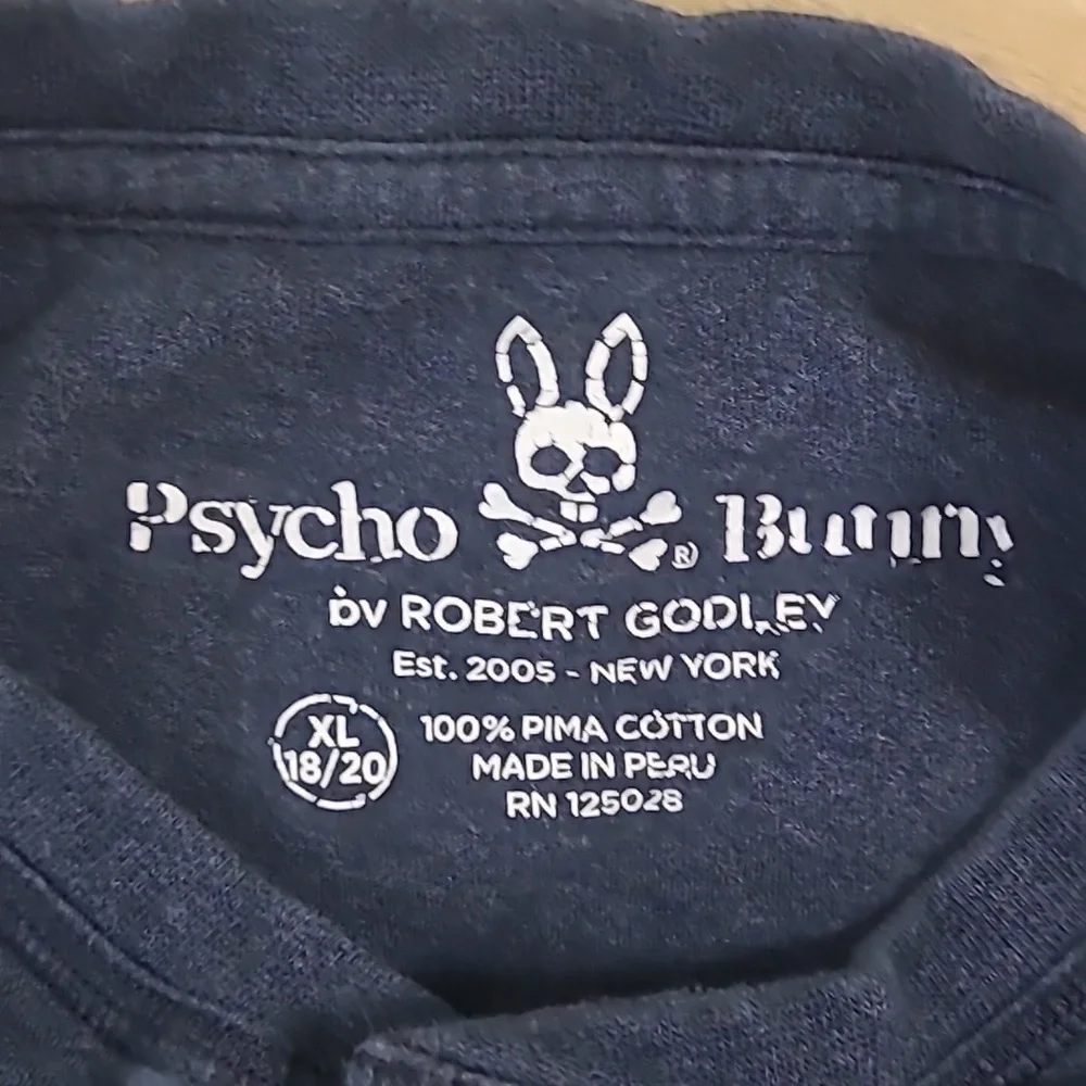 Psycho Bunny Dark Blue Kids T Shirt Size Xl 18/20